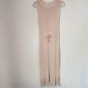 B Women’s Swim Cover Knit Dress Neutral Boho Size Small-Medium H65